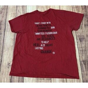 Men’s Target Stands W Black Families Change Employee T Shirt Size XXL Distressed